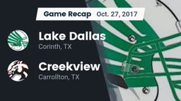 Recap: Lake Dallas  vs. Creekview  2017