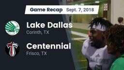 Recap: Lake Dallas  vs. Centennial  2018