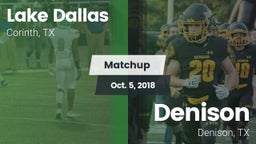 Matchup: Lake Dallas High vs. Denison  2018
