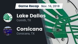 Recap: Lake Dallas  vs. Corsicana  2018