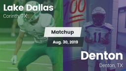 Matchup: Lake Dallas High vs. Denton  2019