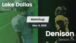 Matchup: Lake Dallas High vs. Denison  2020