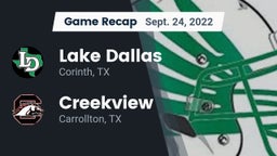 Recap: Lake Dallas  vs. Creekview  2022