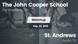 Matchup: John Cooper School vs. St. Andrews  2016