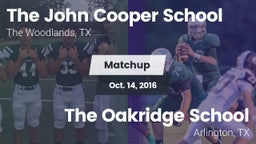 Matchup: John Cooper School vs. The Oakridge School 2016