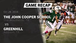 Recap: The John Cooper School vs. Greenhill  2016