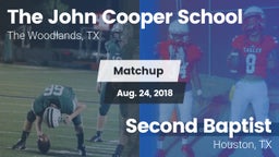 Matchup: John Cooper School vs. Second Baptist  2018