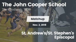 Matchup: John Cooper School vs. St. Andrew's/St. Stephen's Episcopal 2018