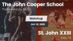 Matchup: John Cooper School vs. St. John XXIII  2020