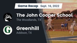 Recap: The John Cooper School vs. Greenhill  2022