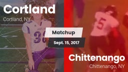 Matchup: Cortland  vs. Chittenango  2017