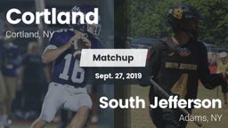 Matchup: Cortland  vs. South Jefferson  2019