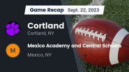 Recap: Cortland  vs. Mexico Academy and Central Schools 2023