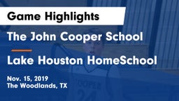 The John Cooper School vs Lake Houston HomeSchool Game Highlights - Nov. 15, 2019