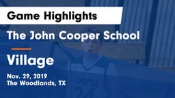 The John Cooper School vs Village  Game Highlights - Nov. 29, 2019
