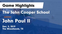 The John Cooper School vs John Paul II  Game Highlights - Dec. 5, 2019