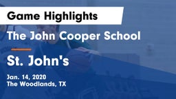 The John Cooper School vs St. John's  Game Highlights - Jan. 14, 2020