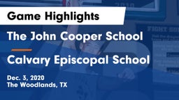 The John Cooper School vs Calvary Episcopal School Game Highlights - Dec. 3, 2020