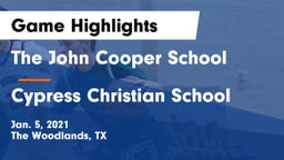 The John Cooper School vs Cypress Christian School Game Highlights - Jan. 5, 2021