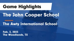 The John Cooper School vs The Awty International School Game Highlights - Feb. 3, 2023