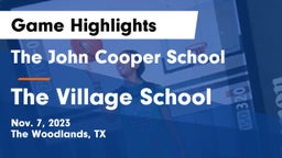 The John Cooper School vs The Village School Game Highlights - Nov. 7, 2023