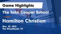 The John Cooper School vs Hamilton Christian  Game Highlights - Nov. 20, 2023