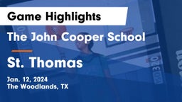 The John Cooper School vs St. Thomas  Game Highlights - Jan. 12, 2024