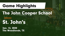 The John Cooper School vs St. John's  Game Highlights - Jan. 14, 2020