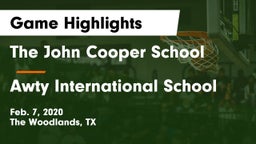 The John Cooper School vs Awty International School Game Highlights - Feb. 7, 2020