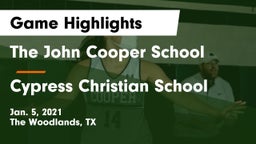 The John Cooper School vs Cypress Christian School Game Highlights - Jan. 5, 2021