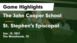 The John Cooper School vs St. Stephen's Episcopal  Game Highlights - Jan. 15, 2021