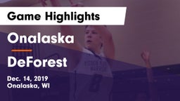 Onalaska  vs DeForest  Game Highlights - Dec. 14, 2019