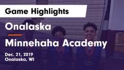 Onalaska  vs Minnehaha Academy Game Highlights - Dec. 21, 2019