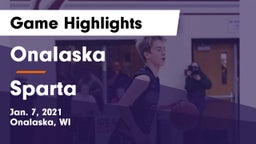 Onalaska  vs Sparta  Game Highlights - Jan. 7, 2021