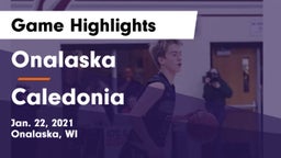 Onalaska  vs Caledonia  Game Highlights - Jan. 22, 2021