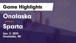 Onalaska  vs Sparta  Game Highlights - Jan. 2, 2024