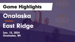 Onalaska  vs East Ridge  Game Highlights - Jan. 13, 2024