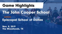 The John Cooper School vs Episcopal School of Dallas Game Highlights - Nov. 8, 2019