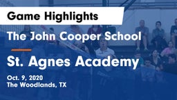 The John Cooper School vs St. Agnes Academy  Game Highlights - Oct. 9, 2020