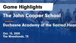 The John Cooper School vs Duchesne Academy of the Sacred Heart Game Highlights - Oct. 13, 2020