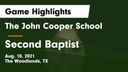 The John Cooper School vs Second Baptist Game Highlights - Aug. 10, 2021