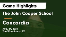The John Cooper School vs Concordia  Game Highlights - Aug. 24, 2021