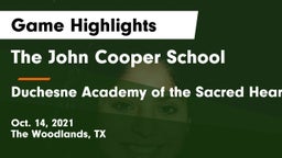 The John Cooper School vs Duchesne Academy of the Sacred Heart Game Highlights - Oct. 14, 2021