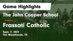 The John Cooper School vs Frassati Catholic Game Highlights - Sept. 9, 2022