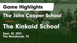 The John Cooper School vs The Kinkaid School Game Highlights - Sept. 20, 2022