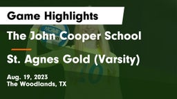 The John Cooper School vs St. Agnes Gold (Varsity) Game Highlights - Aug. 19, 2023