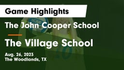The John Cooper School vs The Village School Game Highlights - Aug. 26, 2023