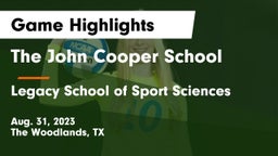 The John Cooper School vs Legacy School of Sport Sciences Game Highlights - Aug. 31, 2023