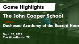 The John Cooper School vs Duchesne Academy of the Sacred Heart Game Highlights - Sept. 26, 2023