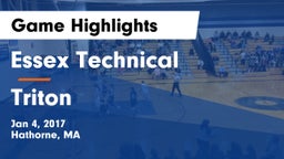 Essex Technical  vs Triton Game Highlights - Jan 4, 2017
